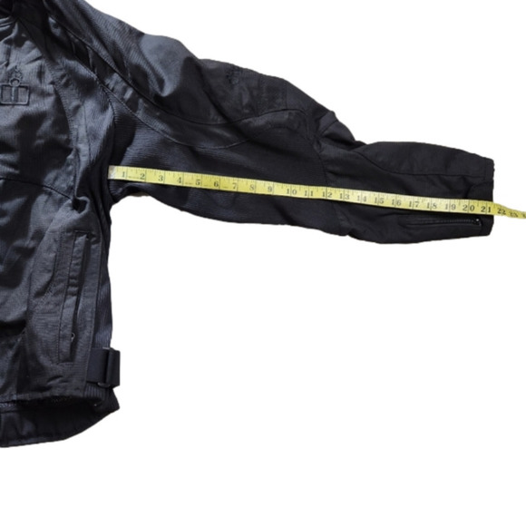 MOTO Jacket Size Large  motorcycle Jacket Black color ICON MERC - Picture 11 of 15